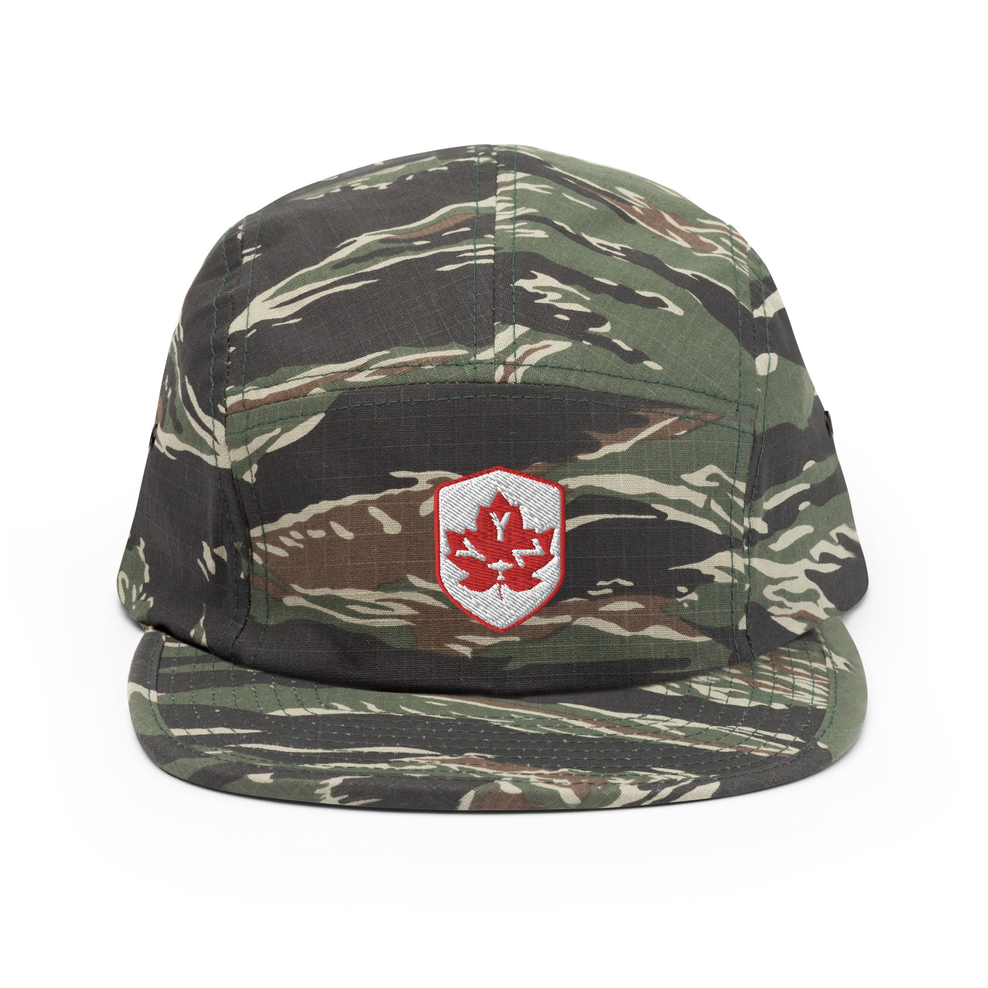 YYZ Toronto Camper Hat • Maple Leaf Shield Design - Red & White • YHM Designs - Image 12