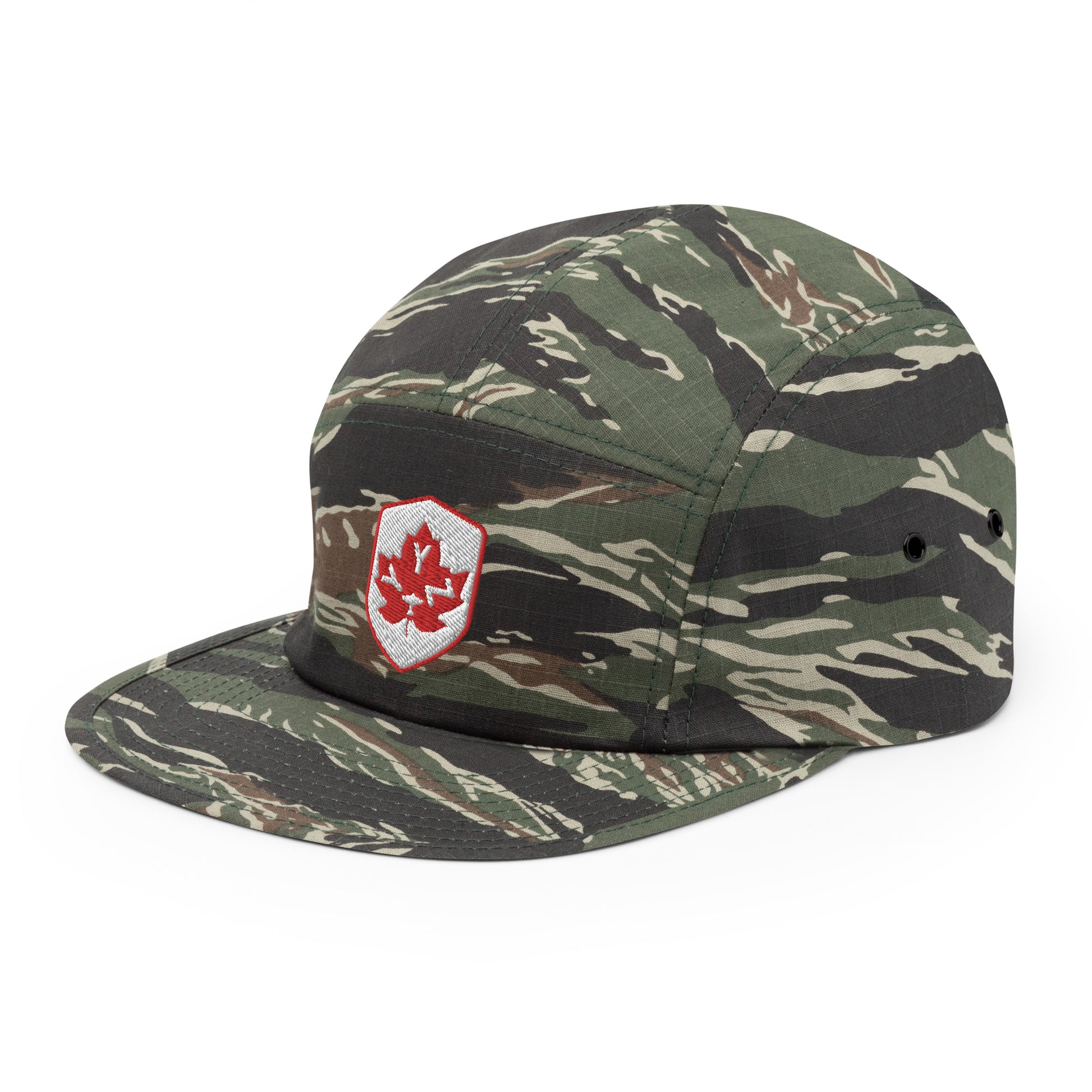 YYZ Toronto Camper Hat • Maple Leaf Shield Design - Red & White • YHM Designs - Image 13