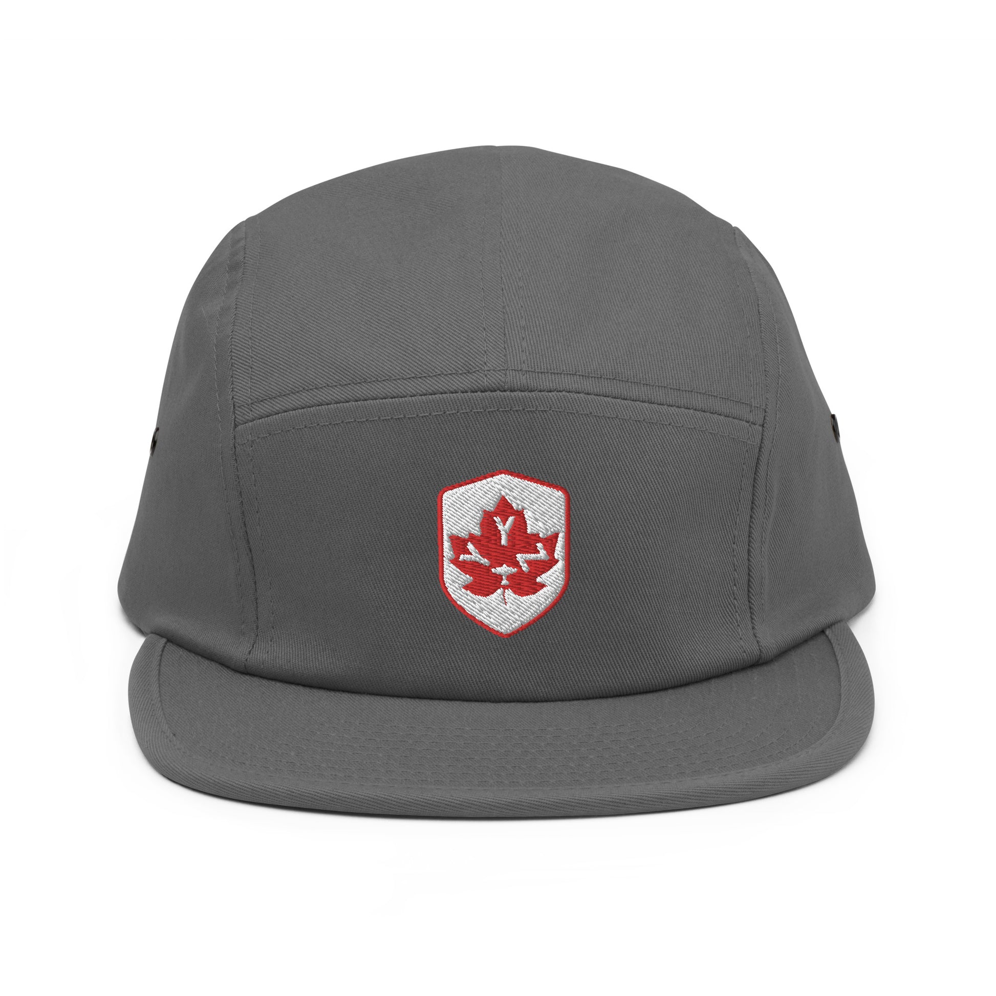 YYZ Toronto Camper Hat • Maple Leaf Shield Design - Red & White • YHM Designs - Image 14