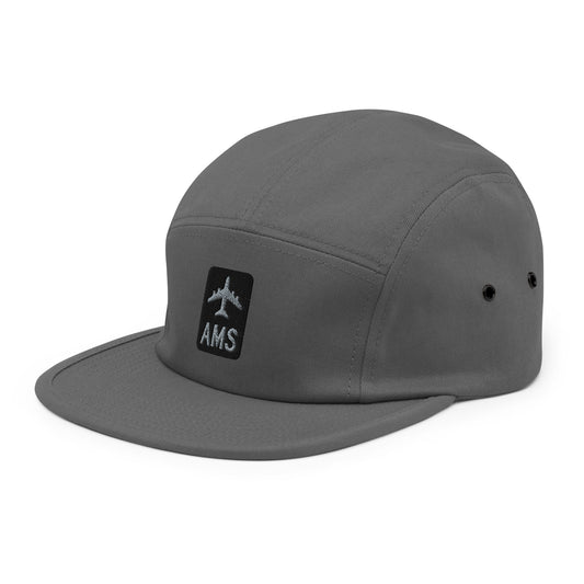Grey "Low-Vis"  Jetliner Camper Hat • AMS Amsterdam Souvenir • YHM Designs - Image 01