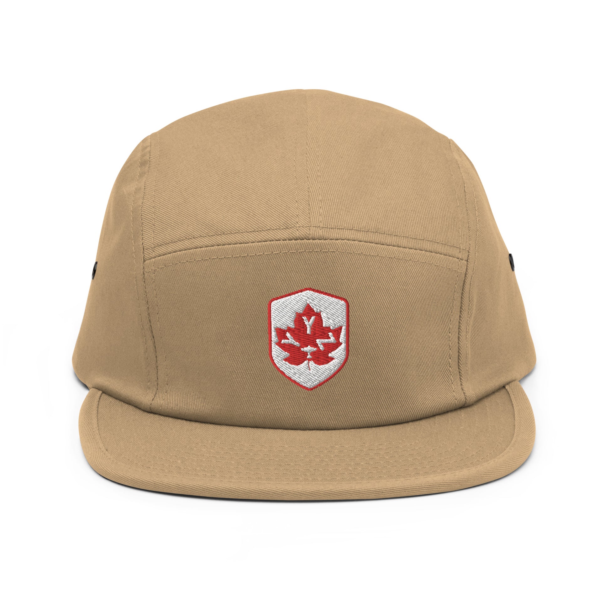 YYZ Toronto Camper Hat • Maple Leaf Shield Design - Red & White • YHM Designs - Image 16