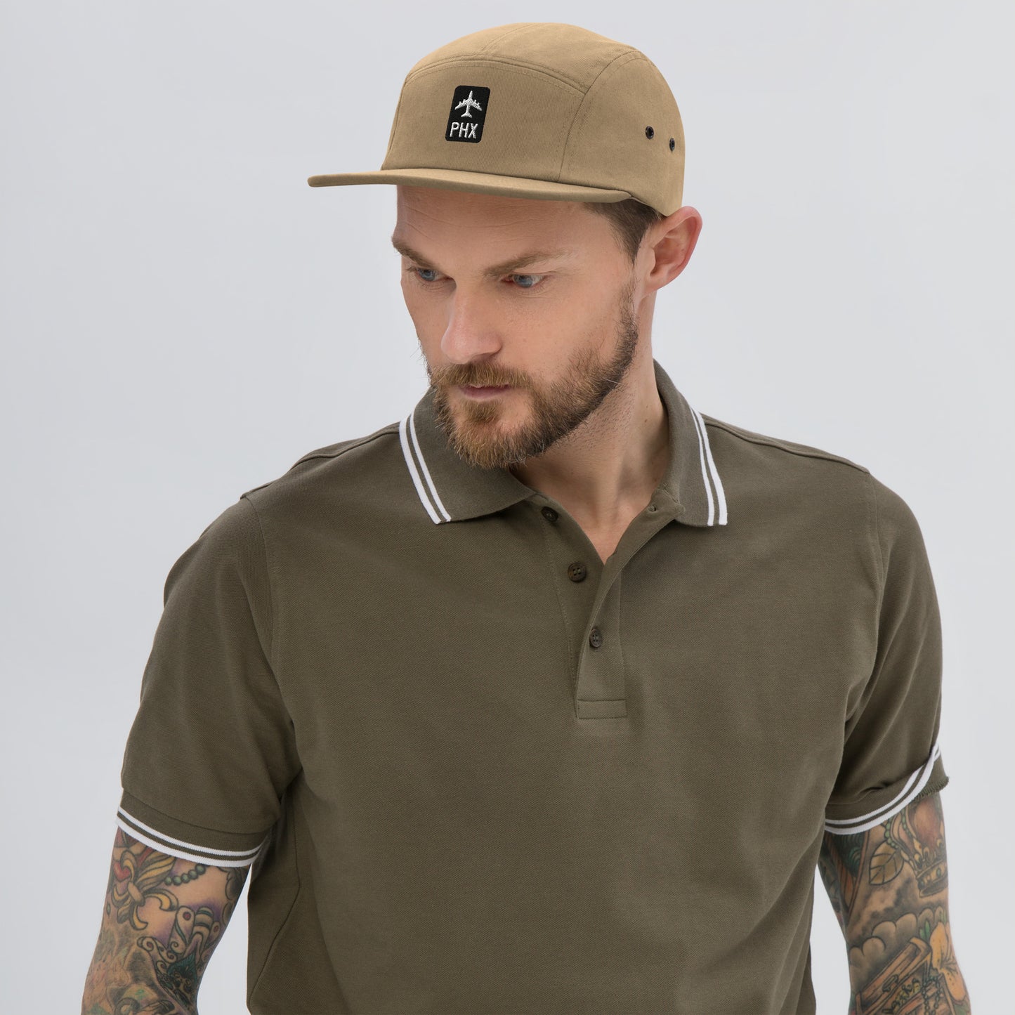 Khaki Jetliner Camper Hat • PHX Phoenix • YHM Designs - Image 06