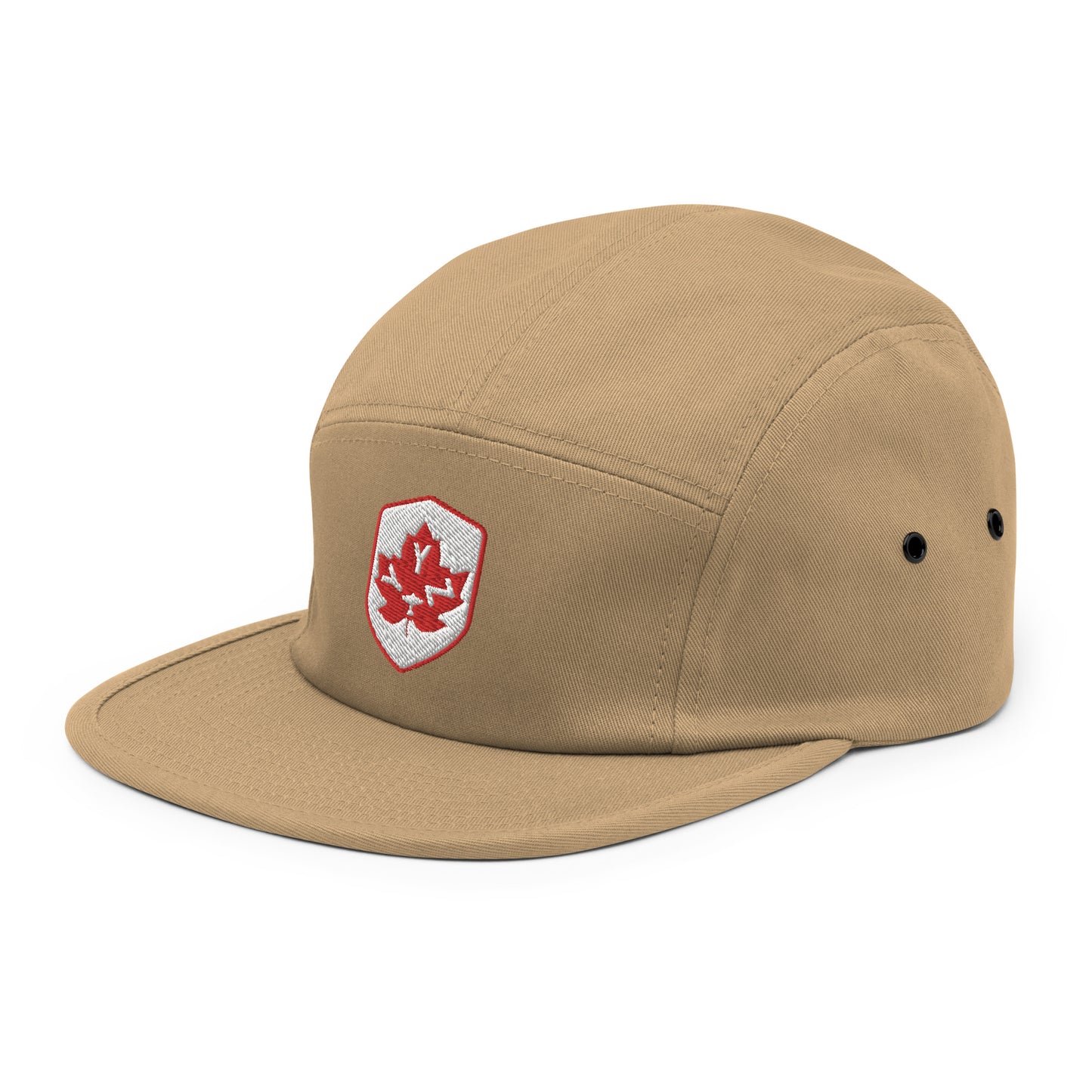 YYZ Toronto Camper Hat • Maple Leaf Shield Design - Red & White • YHM Designs - Image 17