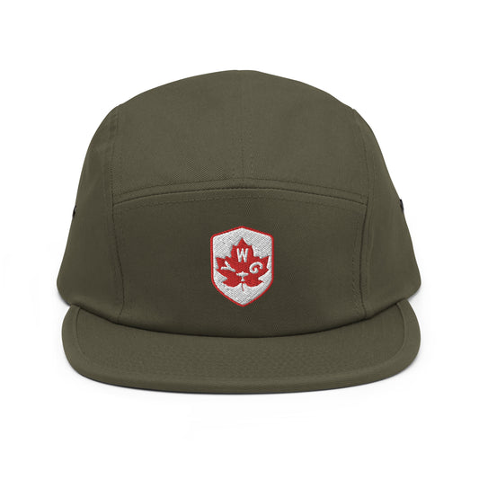 Maple Leaf Camper Hat - Red/White • YWG Winnipeg • YHM Designs - Image 02