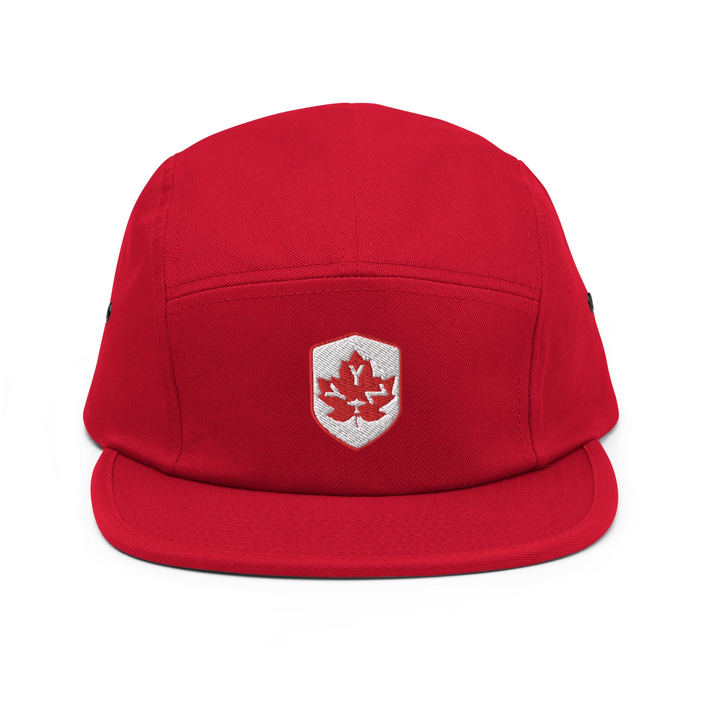 YYZ Toronto Camper Hat • Maple Leaf Shield Design - Red & White • YHM Designs - Image 10