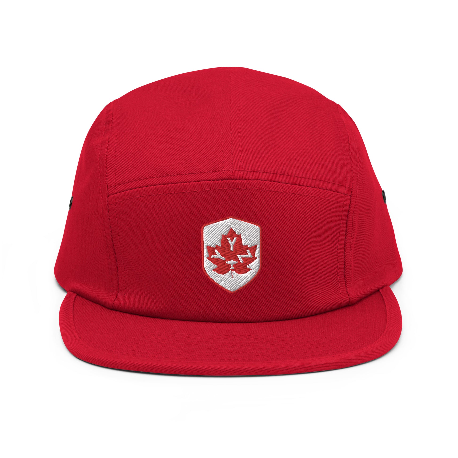 YYZ Toronto Camper Hat • Maple Leaf Shield Design - Red & White • YHM Designs - Image 10