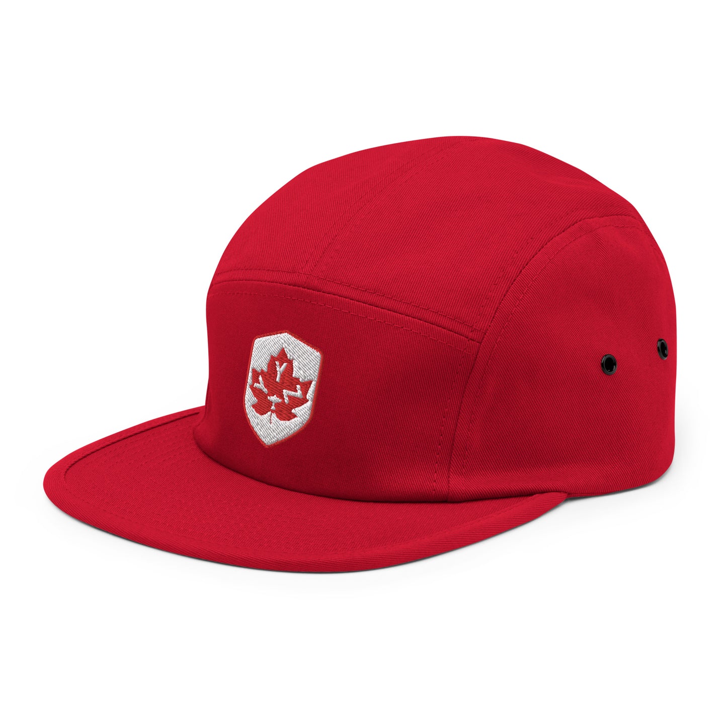 YYZ Toronto Camper Hat • Maple Leaf Shield Design - Red & White • YHM Designs - Image 11