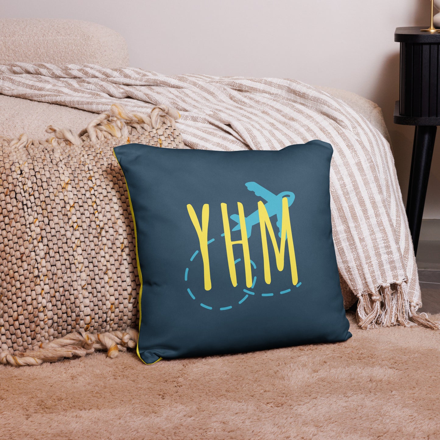 Airplane Throw Pillow • ABQ Albuquerque • YHM Designs - Image 03