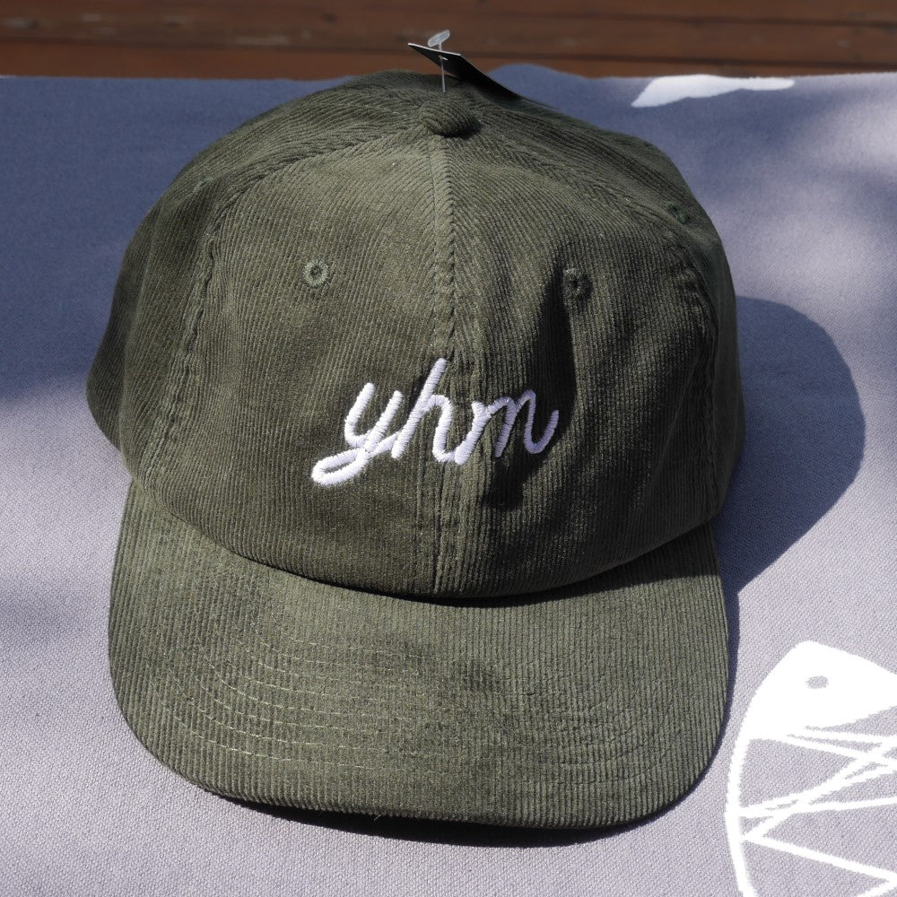 Vintage Script Corduroy Hat - White • YEG Edmonton • YHM Designs - Image 25