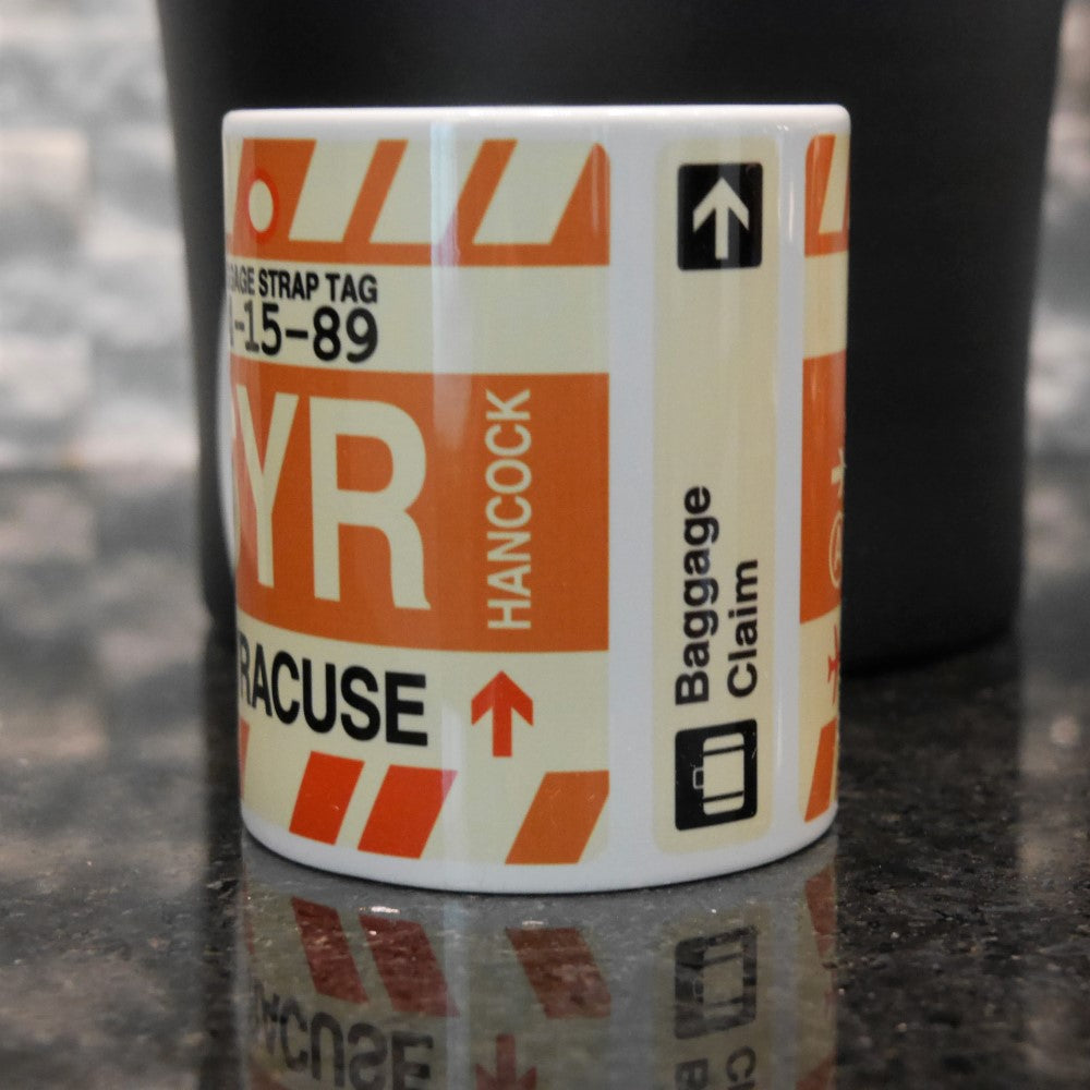 Travel Gift Coffee Mug • Vintage Baggage Tag Design 05