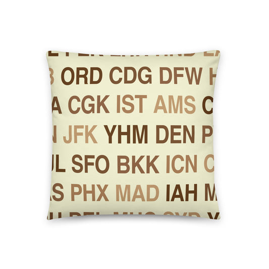 GRR Grand Rapids Throw Pillow • Jet Age Baggage Tag Design • YHM Designs - Image 02