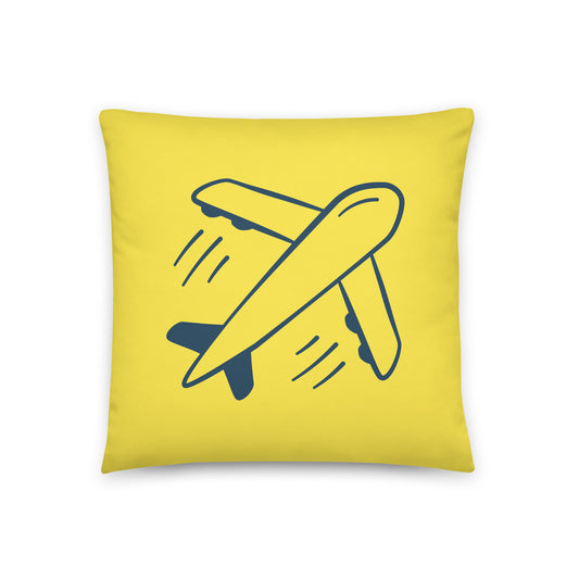 Airplane Throw Pillow • BOM Mumbai • YHM Designs - Image 02
