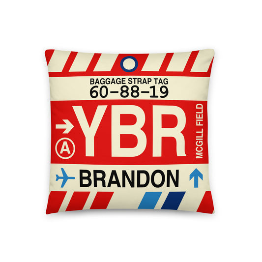 Travel Gift Throw PIllow • YBR Brandon • YHM Designs - Image 01