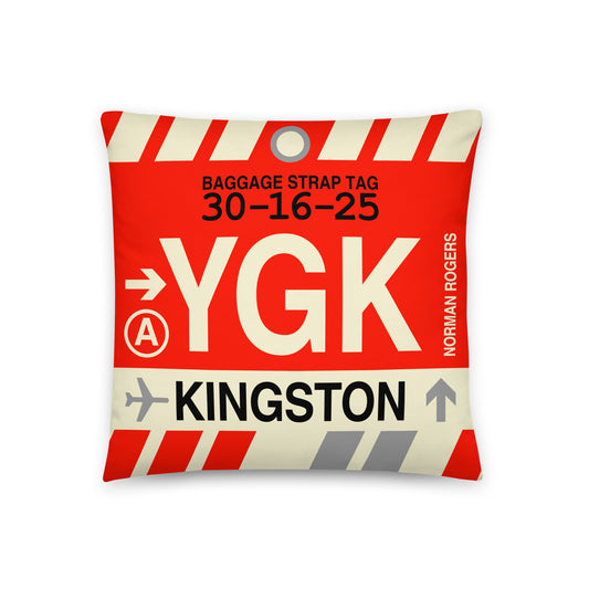 Travel Gift Throw PIllow • YGK Kingston • YHM Designs - Image 01