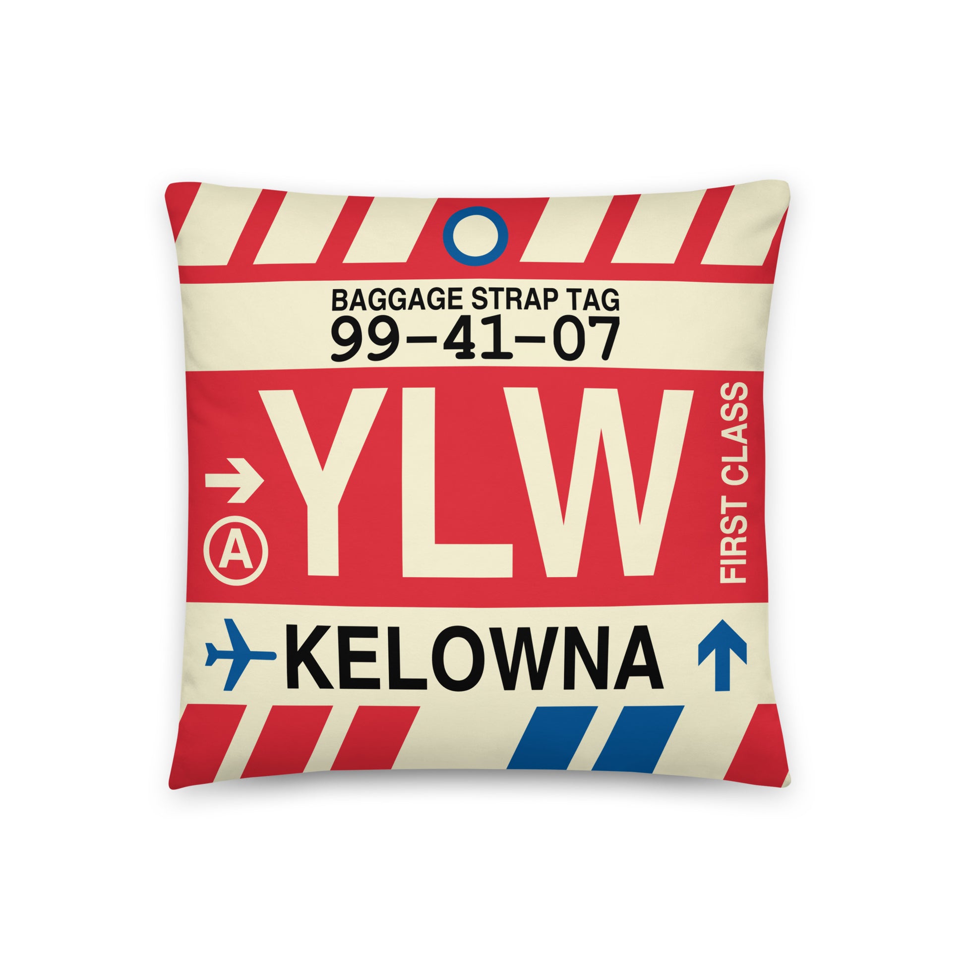 Travel Gift Throw PIllow • YLW Kelowna • YHM Designs - Image 01