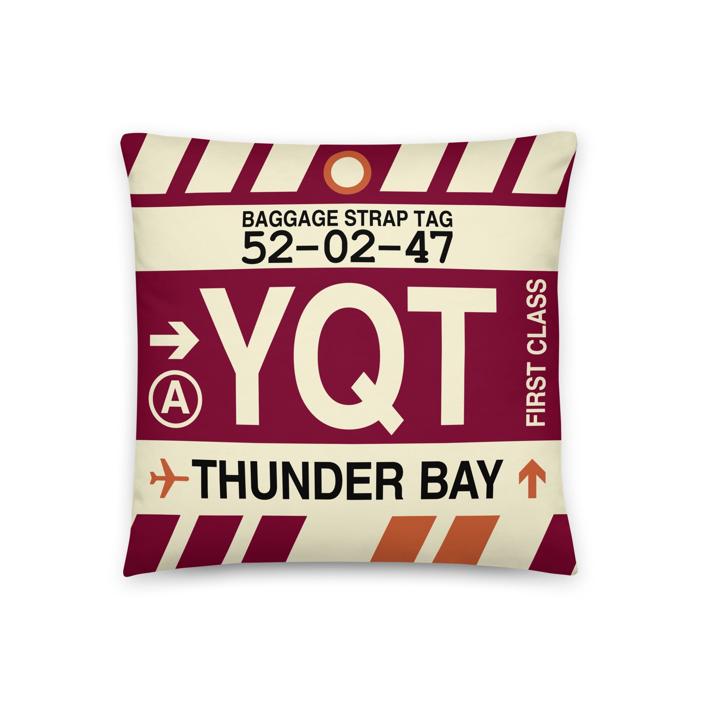 Travel Gift Throw Pillow • YQT Thunder Bay • YHM Designs - Image 01
