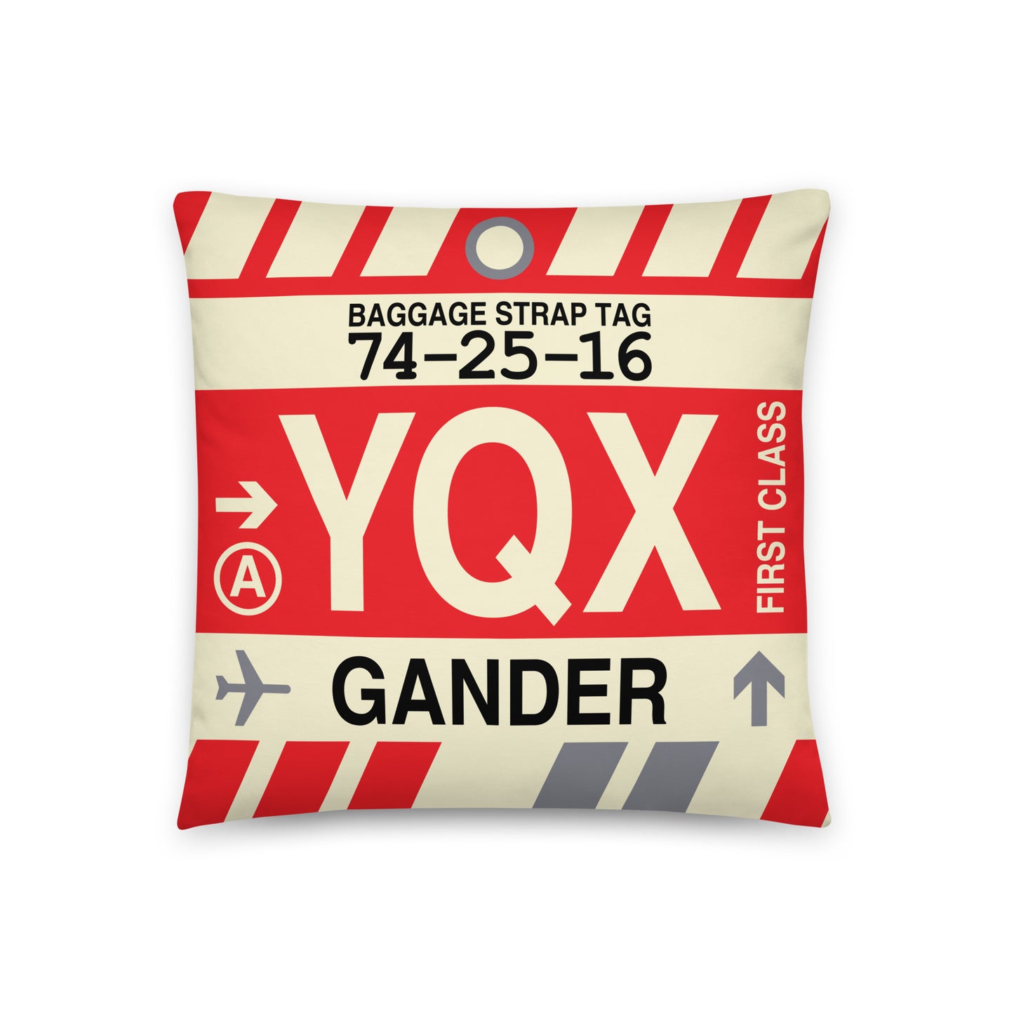 Travel Gift Throw Pillow • YQX Gander Souvenir • YHM Designs - Image 01