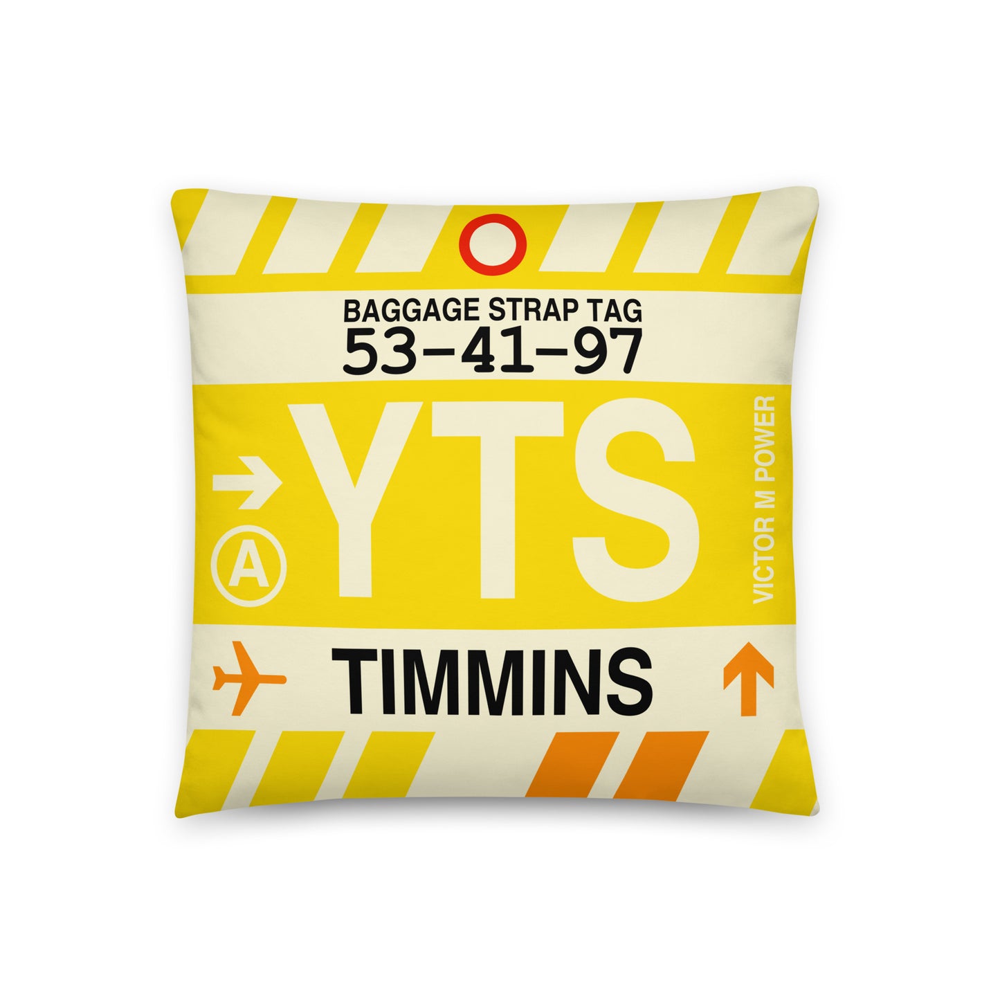 Travel Gift Throw Pillow • YTS Timmins Souvenir • YHM Designs - Image 01