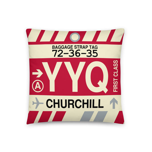 Travel Gift Throw PIllow • YYQ Churchill • YHM Designs - Image 01