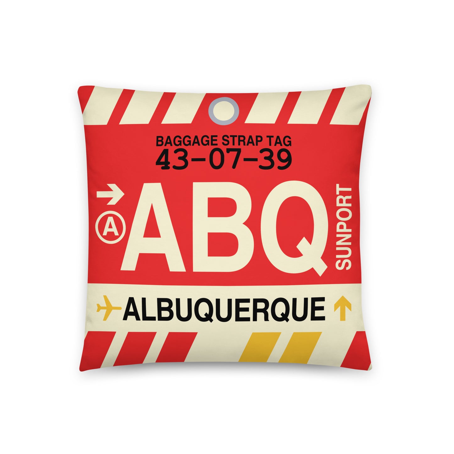 Travel Gift Throw Pillow • ABQ Albuquerque • YHM Designs - Image 01