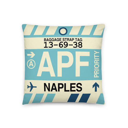 Travel Gift Throw PIllow • APF Naples • YHM Designs - Image 01
