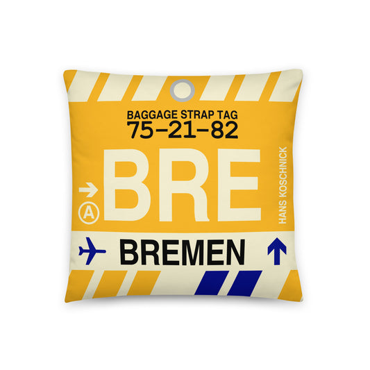 Travel Gift Throw PIllow • BRE Bremen • YHM Designs - Image 01