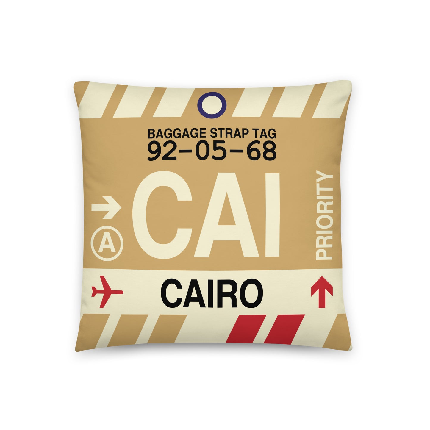 Travel Gift Throw Pillow • CAI Cairo • YHM Designs - Image 01