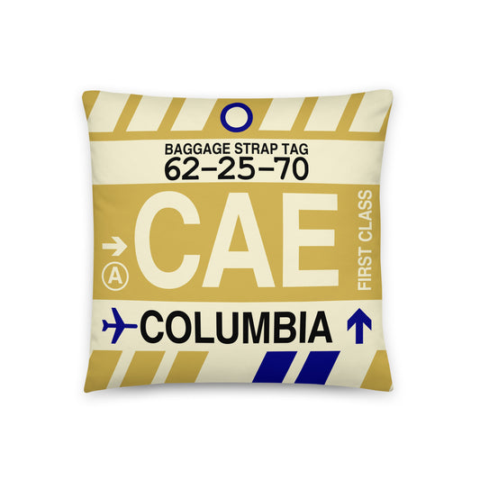 Travel Gift Throw PIllow • CAE Columbia • YHM Designs - Image 01