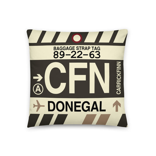 Travel Gift Throw PIllow • CFN Donegal • YHM Designs - Image 01
