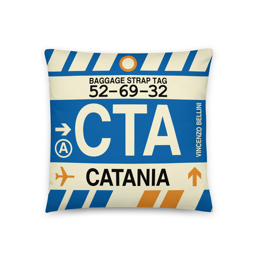 Travel Gift Throw PIllow • CTA Catania • YHM Designs - Image 01