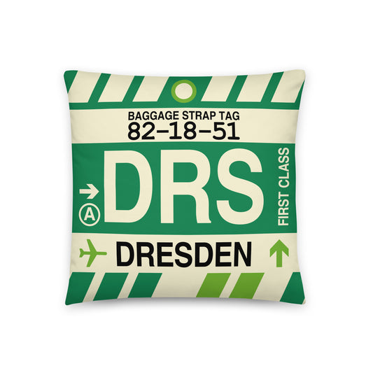 Travel Gift Throw PIllow • DRS Dresden • YHM Designs - Image 01