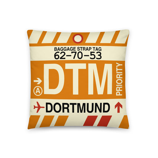 Travel Gift Throw PIllow • DTM Dortmund • YHM Designs - Image 01