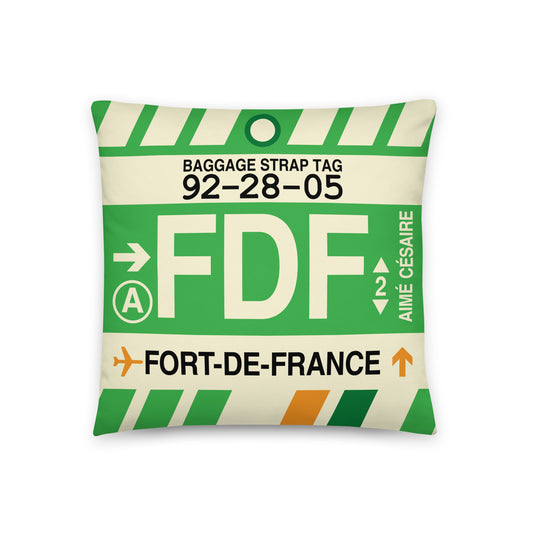 Travel Gift Throw PIllow • FDF Fort-de-France • YHM Designs - Image 01
