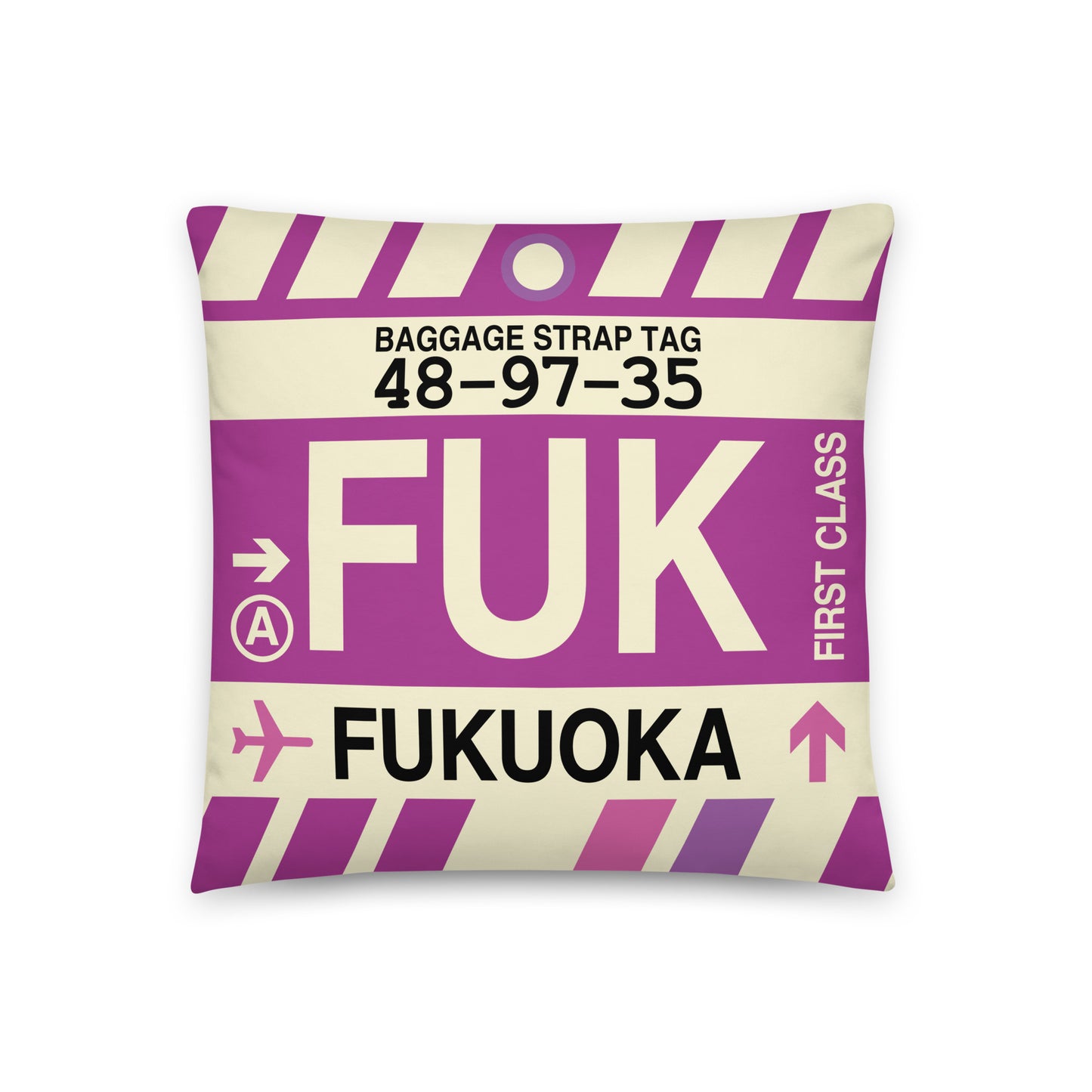 Travel Gift Throw Pillow • FUK Fukuoka • YHM Designs - Image 01