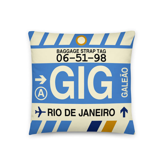 Travel Gift Throw PIllow • GIG Rio de Janeiro • YHM Designs - Image 01