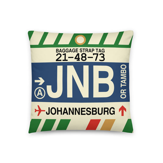 Travel Gift Throw PIllow • JNB Johannesburg • YHM Designs - Image 01