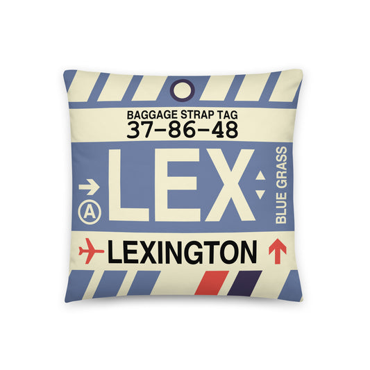 Travel Gift Throw PIllow • LEX Lexington • YHM Designs - Image 01