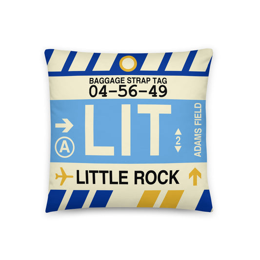Travel Gift Throw PIllow • LIT Little Rock • YHM Designs - Image 01