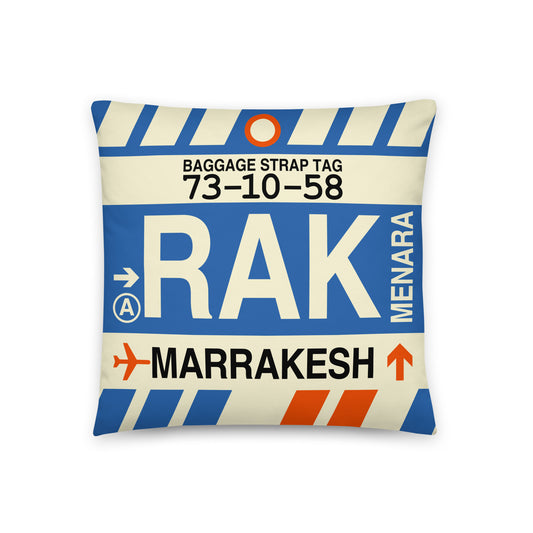Travel Gift Throw PIllow • RAK Marrakesh • YHM Designs - Image 01