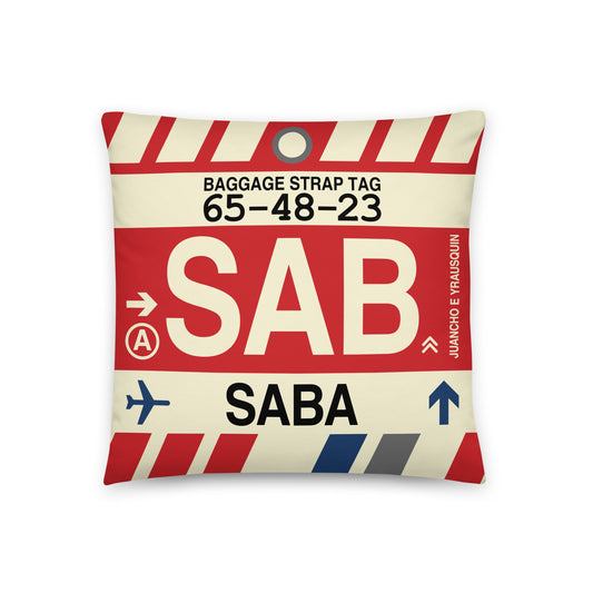 Travel Gift Throw PIllow • SAB Saba • YHM Designs - Image 01