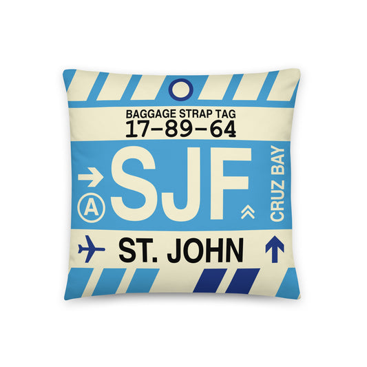 Travel Gift Throw PIllow • SJF St. John • YHM Designs - Image 01