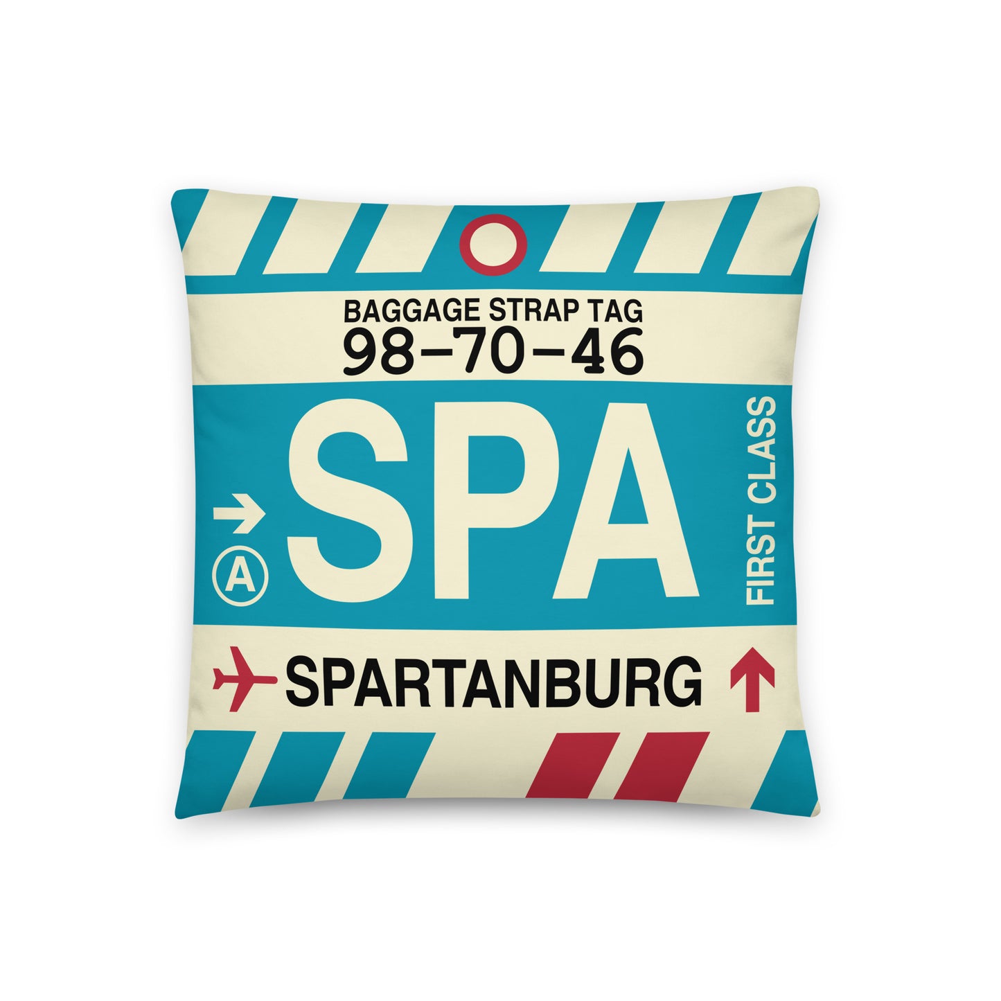Travel Gift Throw Pillow • SPA Spartanburg • YHM Designs - Image 01