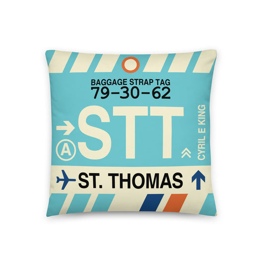 Travel Gift Throw PIllow • STT St. Thomas • YHM Designs - Image 01