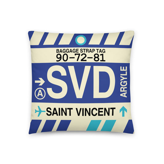 Travel Gift Throw PIllow • SVD Saint Vincent • YHM Designs - Image 01