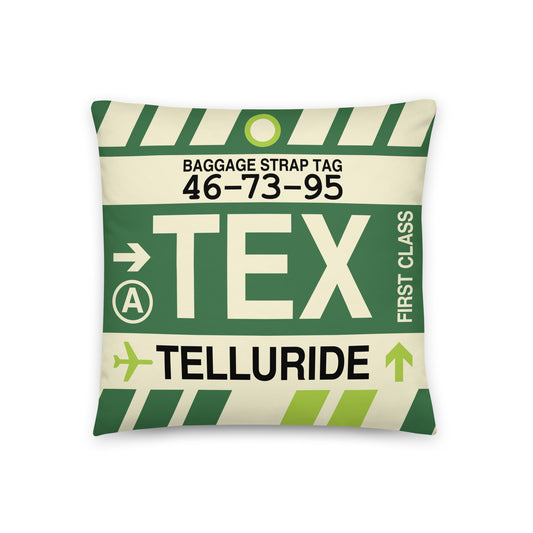 Travel Gift Throw PIllow • TEX Telluride • YHM Designs - Image 01