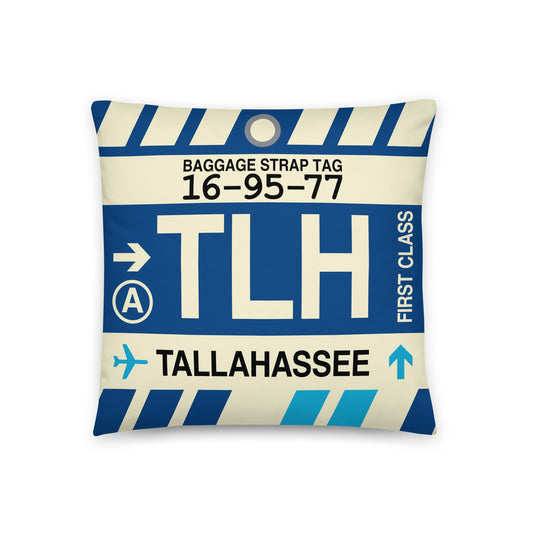 Travel Gift Throw PIllow • TLH Tallahassee • YHM Designs - Image 01