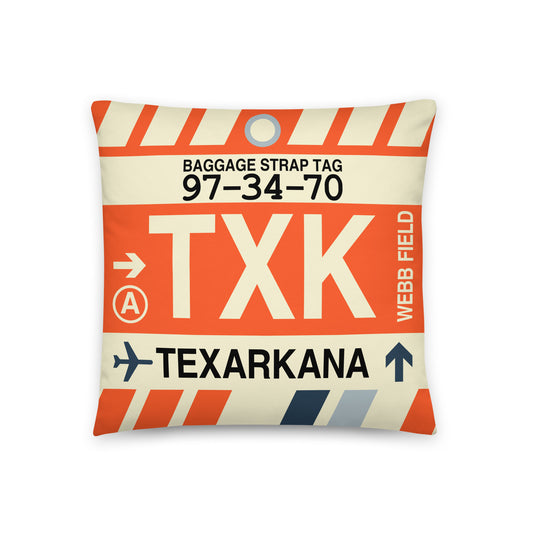 Travel Gift Throw PIllow • TXK Texarkana • YHM Designs - Image 01