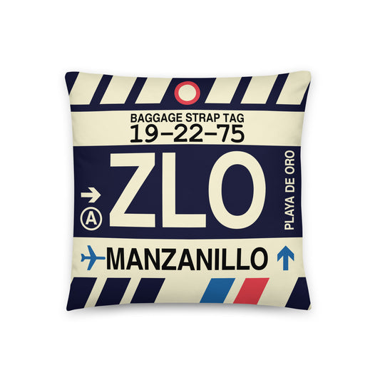 Travel Gift Throw PIllow • ZLO Manzanillo • YHM Designs - Image 01