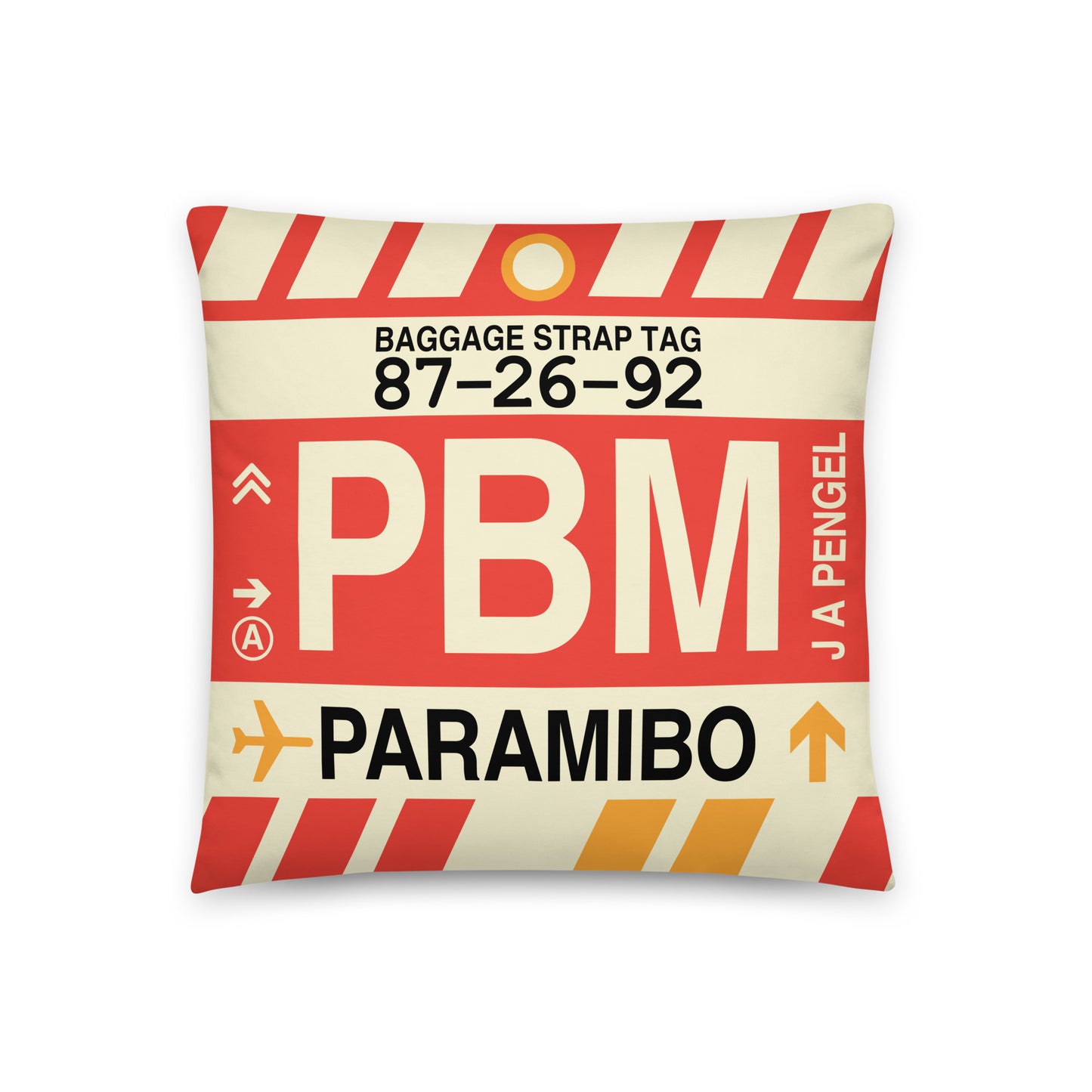 Travel Gift Throw Pillow • PBM Paramibo Souvenir • YHM Designs - Image 01