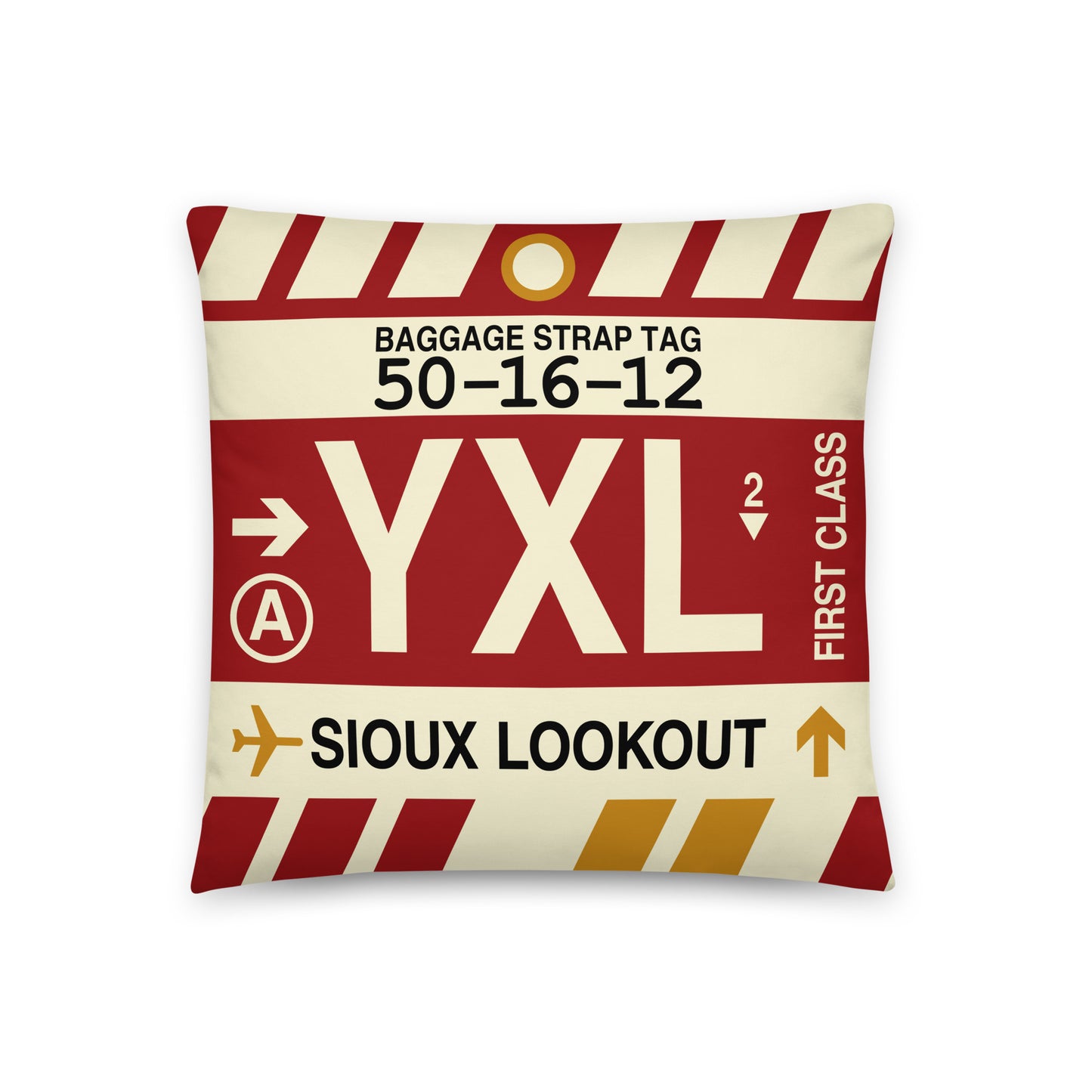 Travel Gift Throw Pillow • YXL Sioux Lookout Souvenir • YHM Designs - Image 01